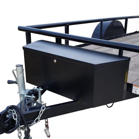 steel tool box for tongue of trailer|tongue mounted tool box.